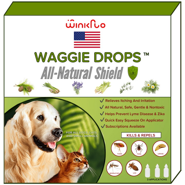 Waggie Drops™ - Natural Anti-Flea, Tick, & Mosquito Spot-Ons (SAFEST 5+ Months Topical Protection)