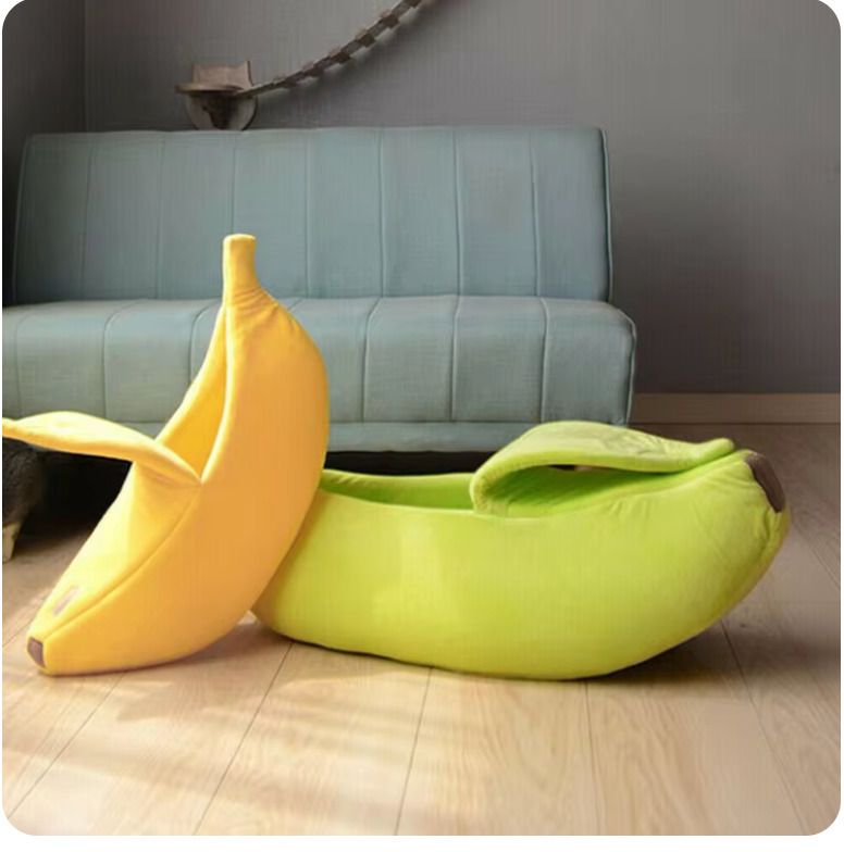 WagBed™ - Cat Banana Cave Bed (Extra Soft)