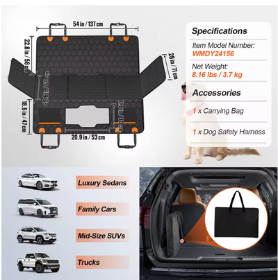 WagSeat Pro™ - Sturdy Car Seat Cover (Supports 350lbs Dogs)