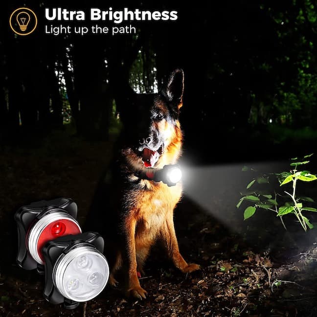 WagLight™ - Bright Led Dog Collar/Harness Flashlight (Rechargeable ...