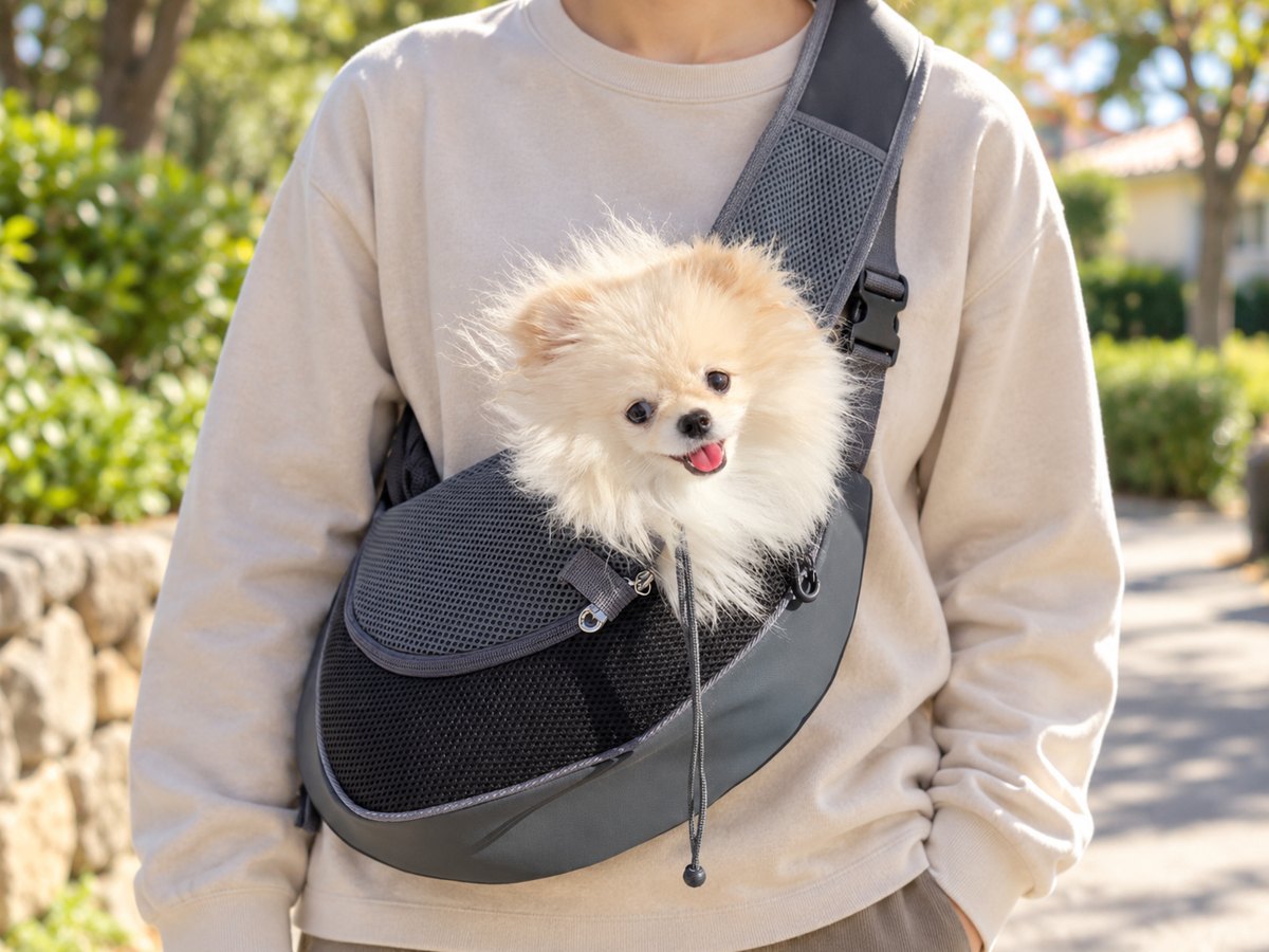 WagCrossBag sling shown in a new everyday scene
